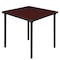 Regency Kee Folding Tables, 30 W, 30 L, 29 H, Wood, Metal Top, Mahogany TBF3030MHBK - alternate 1